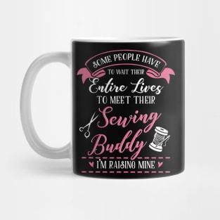 Sewing Mom and Baby Matching T-shirts Gift Mug